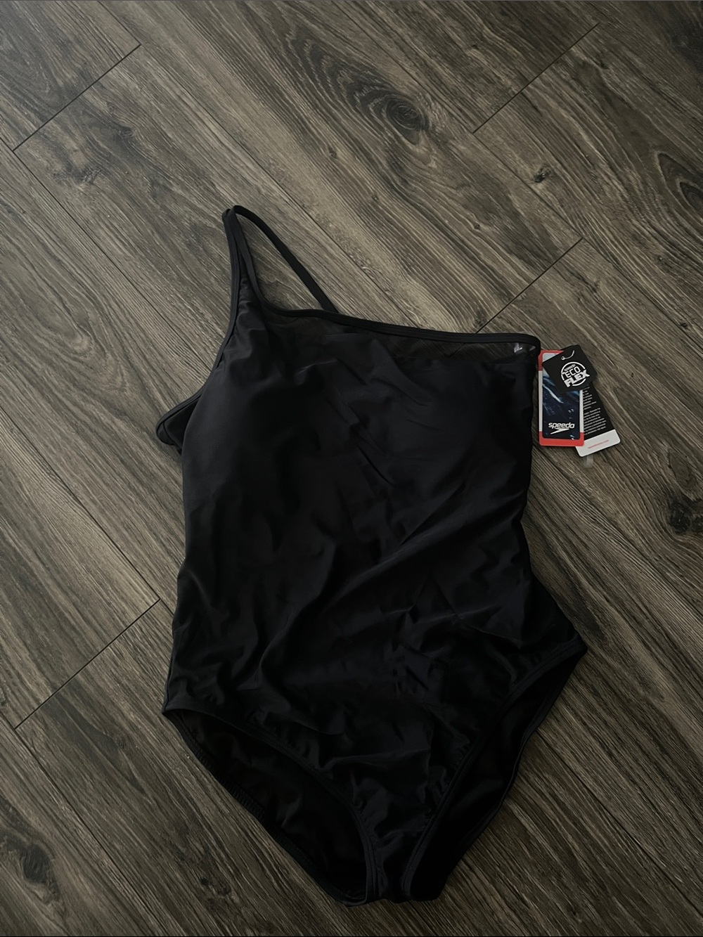 Speedo Black One-Shoulder Women's One-Piece Swimsuit